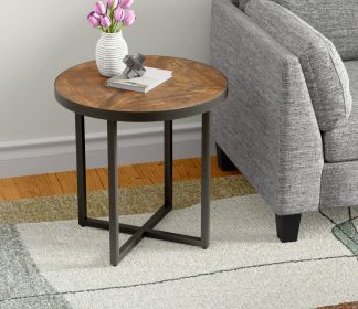 Wallace & Bay Faro Brown Round End Table