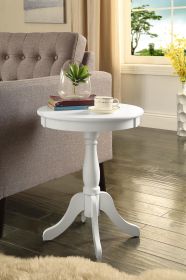 Alger White Finish Accent Table