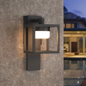 Inowel Wall Sconce Replaceable GX53 LED Bulb Porch Light 6.5W Modern Waterproof Wall Lamps 650 Lumen 3000k Warm White 36513 (Option: Grey)